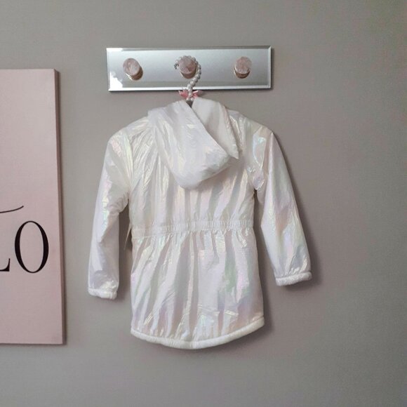 NWT Body Glove Girls white iridescent hooded jacket, 7 - Picture 5 of 5